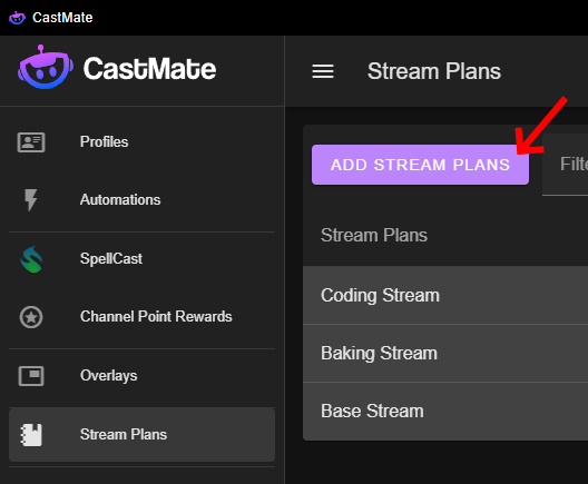 Add Stream Plan