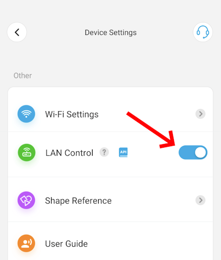 LAN Control Setting